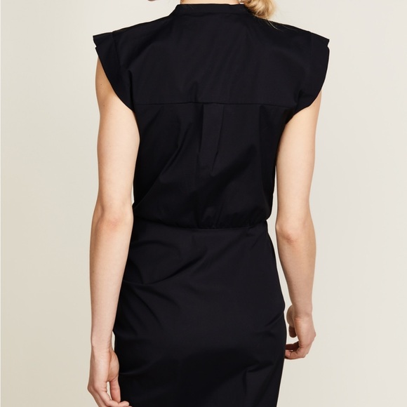 Veronica Beard long ruched black dress - Picture 4 of 6